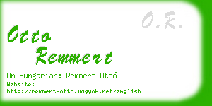 otto remmert business card